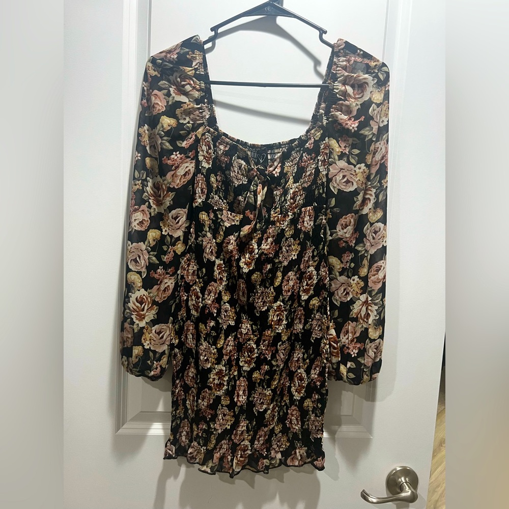 Windsor XS black floral dress